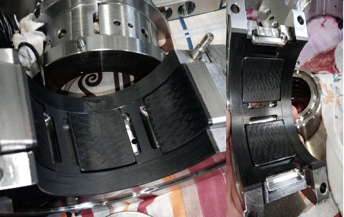 Compressor Siemens 06МН6А — bearing segments, assembly view