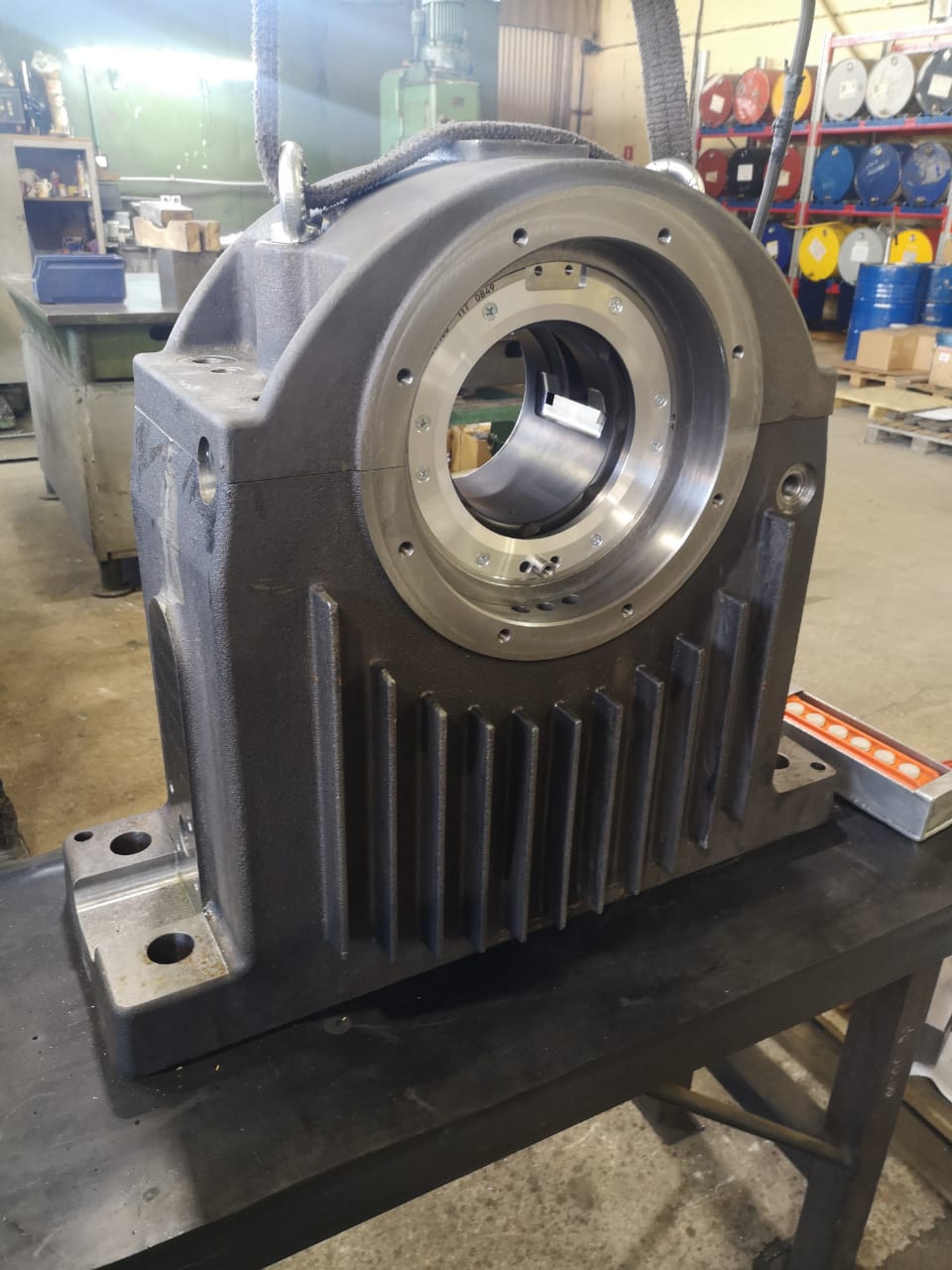 Other — cast bearing pedestal housing with bore