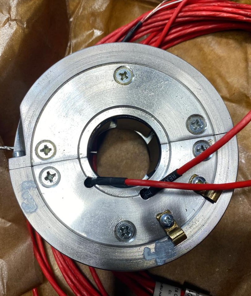 Compressor Samsung — bearing with thermocouple wiring, front face