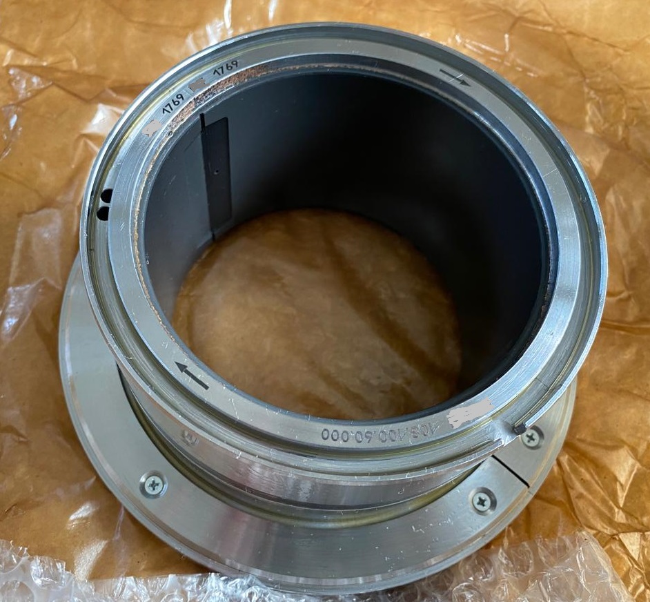 Compressor Samsung — bearing housing with bore liner, angled view