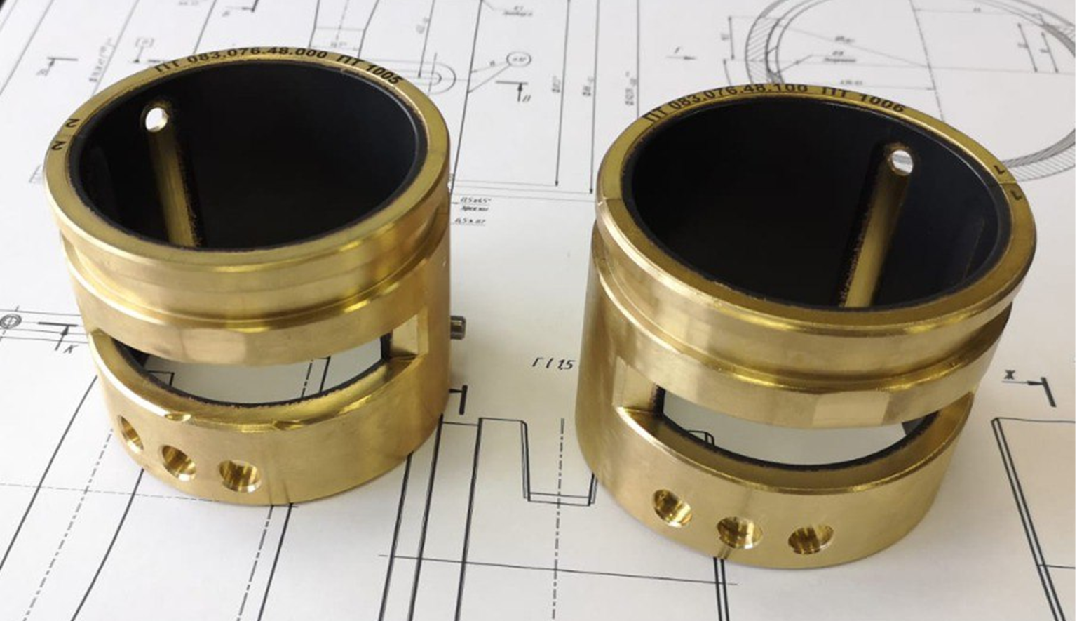 Turbine Dresser-Rand (Siemens Energy) — bronze bearing housings on engineering drawings